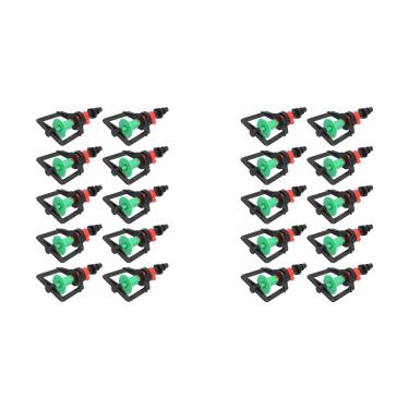 Imagem de Bicos de Spray de Refração de 20 Unidades, Aspersor de Irrigação Giratório de 360 ​​° Bocal de Atomização Gotejador de Irrigação de Gramado para Irrigação de árvores Frutíferas,