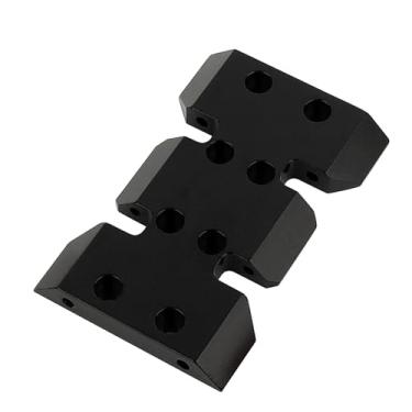 Imagem de Pothyes LCG Adjustable Transmission Mount Gearbox Skid Plate for 1/10 RC Crawler Axial SCX10 Lower Center of Gravity Metal Upgrade Part (Black)