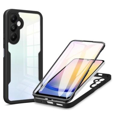 Imagem de Capa compatível com Samsung Galaxy A55 5G, capa com protetor de tela integrado compatível com Samsung SM-A556E/DS Galaxy A55 5G / SM-A556B/DS SM-A556V SM-A5560 capa preta