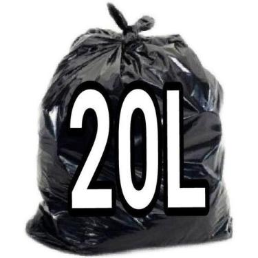 Imagem de Saco De Lixo 20l Litros Preto 100 Unidades Resistentes - HIGIPACK