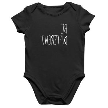 Imagem de Body Bebê Algodão Be Different (Seja diferente) - Foca na Moda, Preto,