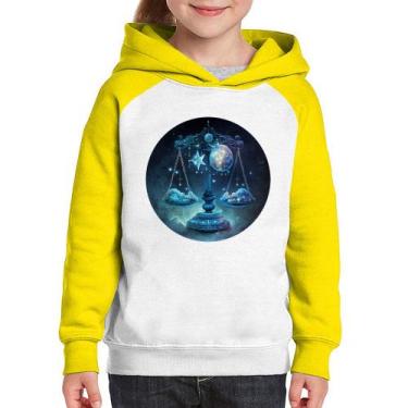 Imagem de Moletom Infantil Libra Sígno - Foca na Moda, Branco, Amarelo, 2