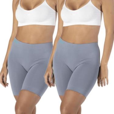 Imagem de Kit 2 Bermuda Térmica Short Térmico Esportivo Feminino sem Costura Ant