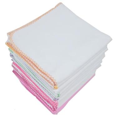 Imagem de Cueiro Flanelado Liso 80x80 Com Crochê Kit Com 5 - Dugu, Rosa