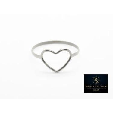 Imagem de Anel Coração Prata925 Reforçado - PiracicabaShop Joias, 10