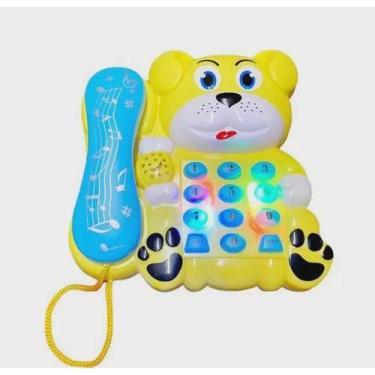 Imagem de Brinquedo Telefone Infantil Musical Educativo urso e top. - toys king