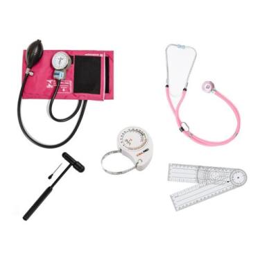 Imagem de Kit De Fisioterapia Com Martelo Buck Preto - P.A.MED,  Rosa