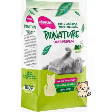 Imagem de Areia De Mandioca Para Gatos Biodegradável Wisecat 10Kg