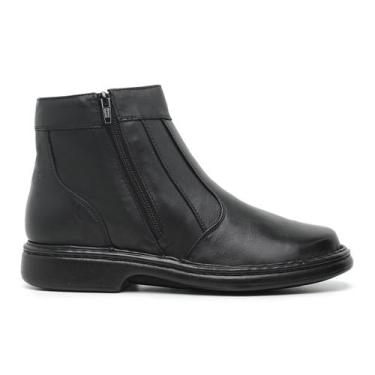 Imagem de Bota Botina masculina ortopédico anti stress conforto couro - Flex Nat