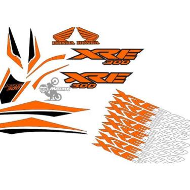 Imagem de Kit Completo Adesivo XRE 300 - Adesivos Matrix, Laranja