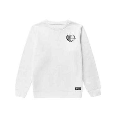 Imagem de Blusão Moletom Infantil Batimentos Personalizado sem Capuz gola Redond