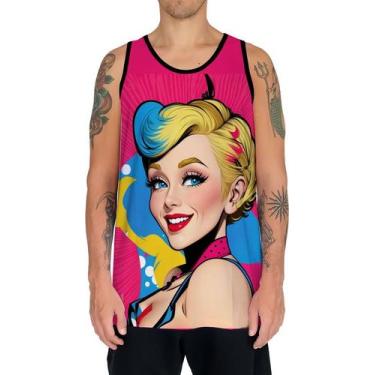 Imagem de Camiseta Regata Tshirt Estampa Mu.lher Loira Pop Art Moda 5 - Enjoy Sh