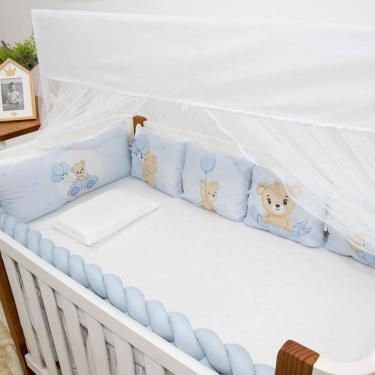 Imagem de Kit para Berço 10 Peças Americano Aconchego Merlin Cute Azul