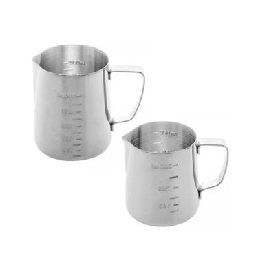 Imagem de Leiteira Chaleira Bule Inox Bar Cafeteria Medidor 350 e 550ml - LYOR