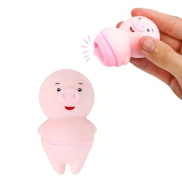 Imagem de Vibrador Porquinho Língua Massageador Clitóris Recarregável silencioso