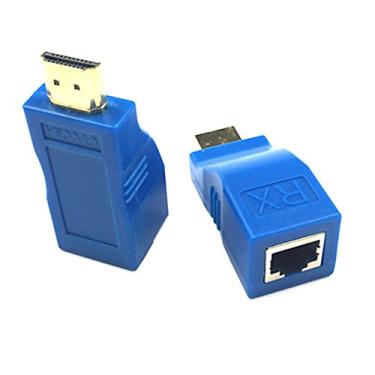 Imagem de Extensor HDMI H-COME até 30,5 m HDMI Ethernet adaptador extensor de rede sobre cabo RJ45 Cat5 Cat6 (transmissor + receptor 1 porta RJ45)