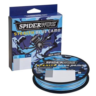 Imagem de SpiderWire Stealth® Superline, Camuflagem Azul, 9 kg | 9 kg, 200 m | Linha de pesca trançada de 182 m, adequada para ambientes de água salgada e doce