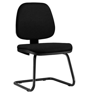 Imagem de Cadeira Para Escritório Job L02 Fixa Crepe Preto - Lyam Decor