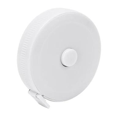 Imagem de Fenteer Fita métrica corporal de régua macia, 60 polegadas, durável, flexível, automática, telescópica, fita métrica para costureira, costura, roupas, cintura, branco
