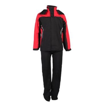 Imagem de Fato de Chuva para Motocicleta, Calça de Jaqueta de Chuva Leve Respirável à Prova D'água Com Capas de Sapato Escondidas, Traje de Chuva para Motocicleta, Casaco de Chuva Protetor