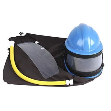 Imagem de Capacete de proteção com proteção de proteção de jateamento de areia e jateamento de ar Air Supplied Safety (azul)