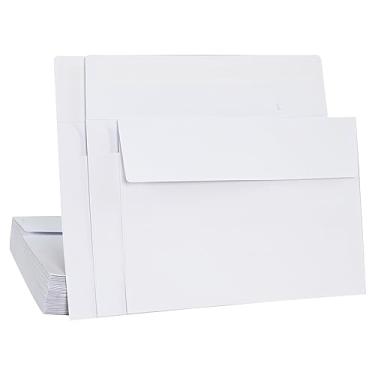 Imagem de 100 pacotes de envelopes 4x5, envelopes A2 brancos, 4 x 5 envelopes para convites, envelopes autoselados para casamentos, cartões comemorativos, correspondência, convites, fotos, cartões postais, envelopes de convite para impressão