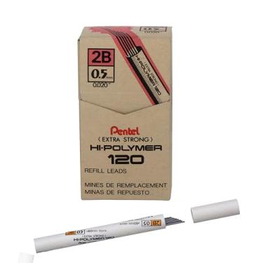 Imagem de Pentel Lapiseira de grafite super alto polímero de 0,5 mm, fina, 2B, caixa com 12 (C525-2B)