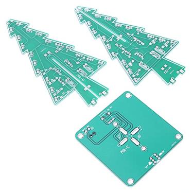 Imagem de Árvore de Natal 3D LED Kit de Circuito DIY Decoração Estéreo de Férias para Festa de Escritório Em Casa (Conjunto DIY de três cores)