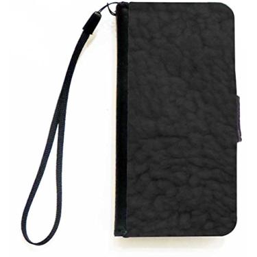 Imagem de Rikki Knight Capa carteira flip de lã de ovelha preta para iPhone 5c com aba magnética