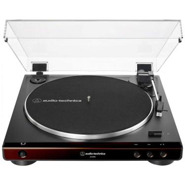 Imagem de Vitrola Toca Discos Automático por Correia 2 Velocidades e Proteção contra Poeira, 110v, AUDIO TECHNICA AT LP60X BW, Marrom