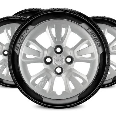 Imagem de Jogo Calota 4x100 Aro 14 Design Uno Way Compatível Fiat