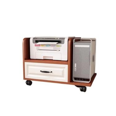 Imagem de LICONG-2020 Suporte de impressora para armário de cabeceira, desinfecção, suporte para host, simples, moderno, embaixo da mesa, prateleira de armazenamento de banco, suporte de impressora para