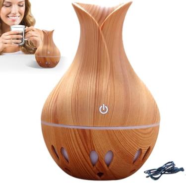 Imagem de Difusor de óleo essencial, difusor de aromaterapia de 130 ml com 7 luzes coloridas e desligamento automático sem água, difusor de névoa silenciosa, difusor elétrico antiderrapante para quarto,