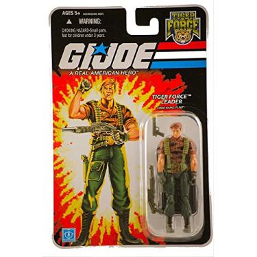 Imagem de G.I. Joe – 2007 – Hasbro – 25º aniversário – Líder da Força Tigre – Nome do código: boneco Flint – com base e acessórios – Nova – Edição Limitada – Colecionável