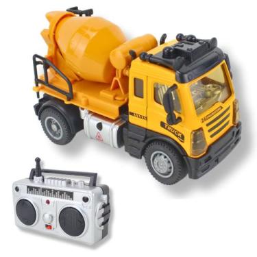 Imagem de Caminhão de Controle Remoto Betoneira Truck Engenharia 1:64 Com Luz - 