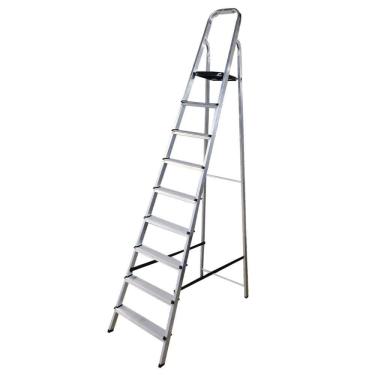 Imagem de Escada Doméstica 9 Degraus em Alumínio Até 120 KG EVE1029 EVALD