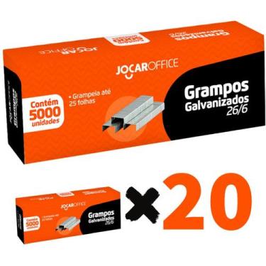 Imagem de Grampo 26/6 Galvanizado 20 Caixas - Jocar Office