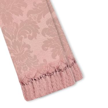 Imagem de Manta Xale para Sofá e Cama Grande Artesanal com Franjas Luxuosa 2,80 X 2,00 (147 ROSÊ)