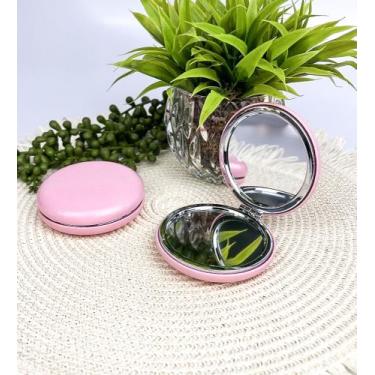 Imagem de Espelho Redondo Dupla Face - Encanto Laser, Rosa