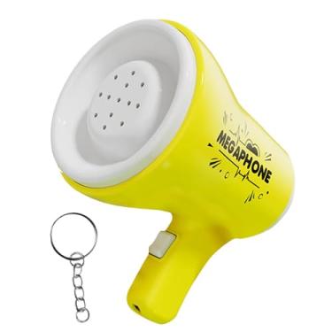 Imagem de Dynwave O orador megafone portátil megafone bullhorn festa favorece o alto -falante alto amplificador de mão para treinadores de líderes de torcida de broca, Amarelo