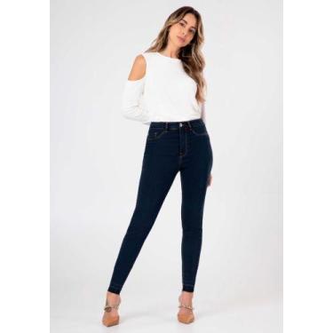 Imagem de Calça jeans feminina fit for me (veste 3 tamanhos em uma única peça) l