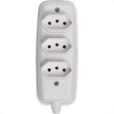 Imagem de Tomada Barra Ilumi 2P+T. Tripla Cinza 20A. 16331