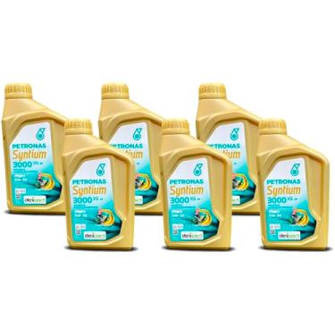 Imagem de Kit Troca 6 L Oleo Motor Sae 5W30 Petronas Syntium 3000 Xs Sintetico