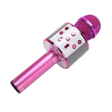 Imagem de Alto-falante Portátil KTV Karaoke Sem Fio com Microfone USB - Rosa