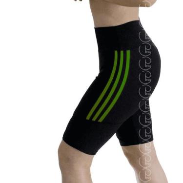Imagem de Legging Corsário com Bolsos Capri Listras Legging Poliamida PINA - PIN