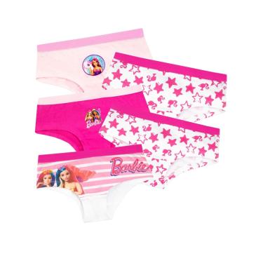 Imagem de Conjunto de 5 Calcinhas Barbie Meninas Estampadas 12 Colors - Multicolor