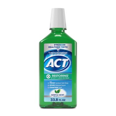 Imagem de Enxaguante bucal act Restoring Zero Alcohol Fluoreto 1L Mint Burst