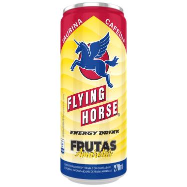 Imagem de Composto líquido energético à base de taurina E cafeína mix de frutas amarelas flying horse lata