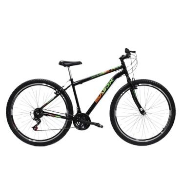 Imagem de Bicicleta Aro 29 Saidx 21 Velocidades Aço Carbono Freio V-Brake Garfo Rígido Aro Aero (Verde/Laranja)