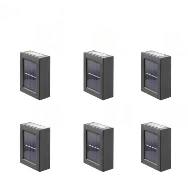 Imagem de Luminaria de Mesa Solar À Prova D'água Kit Lustres Brilhante Para Jardim Varanda Parede Externa Decorativa(KIT6-Luz branca)